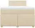 vidaXL Boxspringbett mit Matratze Creme 120x200 cm Stoff (3288945)