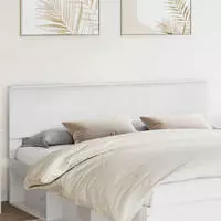 vidaXL Kopfteil Gl&auml;nzend Wei&szlig; Holzwerkstoff