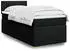 vidaXL Boxspringbett mit Matratze Schwarz 180x200 cm Stoff (3289075)