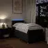 vidaXL Boxspringbett mit Matratze Schwarz 180x200 cm Stoff (3289075)