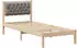 vidaXL Bettrahmen mit Kopfteil Taupe 90 x 200 cm Massives Kiefernholz (878217)
