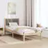 vidaXL Bettrahmen mit Kopfteil Taupe 90 x 200 cm Massives Kiefernholz (878217)