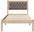 vidaXL Bettrahmen mit Kopfteil Taupe 90 x 200 cm Massives Kiefernholz (878217)