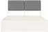 vidaXL Bettgestell mit gepolstertem Kopfteil Hellgrau 160 x 200 cm (877404)