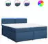 vidaXL Boxspringbett mit Matratze Blau 180x200 cm Stoff (3289058)