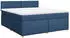 vidaXL Boxspringbett mit Matratze Blau 180x200 cm Stoff (3289058)