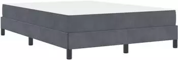 vidaXL Boxspringbett mit Matratze Dunkelgrau 160 x 220 cm Stoff (3398798)