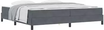 vidaXL Boxspringbett mit Matratze Dunkelgrau 200 x 220 cm Stoff (3398810)