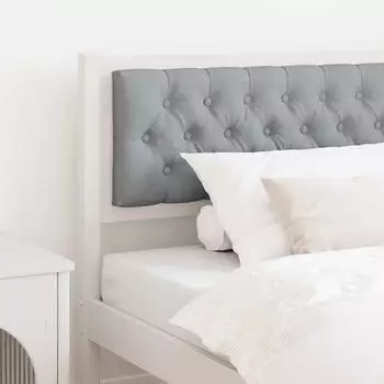 vidaXL Kopfteil Sonstiges Weiß und Hellgrau 100 cm Massivholz Kiefer (879028)