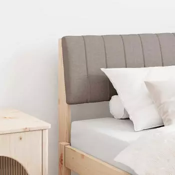 vidaXL Gepolstertes Kopfteil Taupe 75 cm Massives Kiefernholz (879262)