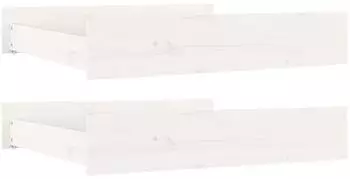 vidaXL Bettschubladen 2 Stk. Wei&szlig; Massivholz Kiefer (814990)