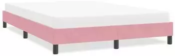 vidaXL Bettgestell ohne Matratze Rosa 160x220 cm Samt (4101414)