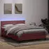 vidaXL Boxspringbett mit Matratze & LED Rosa 140x220 cm Samt (3316934)