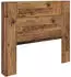 vidaXL Kopfteil mit Regal Altholz 120 x 15 x 103,5 cm Holzwerkstoff (3418656)