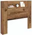 vidaXL Kopfteil mit Regal Altholz 120 x 15 x 103,5 cm Holzwerkstoff (3418656)