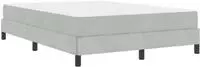 vidaXL Boxspringbett mit Matratze Hellgrau 160 x 220 cm Stoff