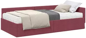 vidaXL Eckbettgestell mit Matratze Sonstiges 2 pcs Grau Stoff (3393608)