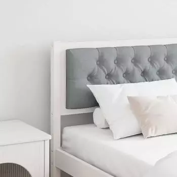 vidaXL Kopfteil Sonstiges Weiß und Hellgrau 180 cm Massivholz Kiefer (878998)