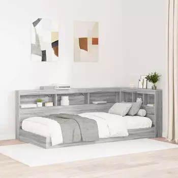vidaXL Aufbewahrungskopfteil Graues Sonoma 90 cm Holzwerkstoff (3335458)