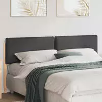 vidaXL Gepolstertes Kopfteil Nat&uuml;rlich und Dunkelgrau 180 cm