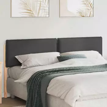 vidaXL Gepolstertes Kopfteil Nat&uuml;rlich und Dunkelgrau 180 cm (879999)