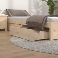 vidaXL Bettschubladen 4 Stk. Wachsbraun Massivholz Kiefer