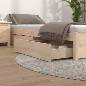 vidaXL Bettschubladen 4 Stk. Wachsbraun Massivholz Kiefer (847167)