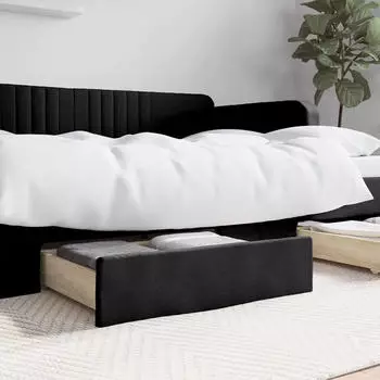 vidaXL Bettschubladen 2 Stk. Creme Holzwerkstoff und Kunstleder (833924)