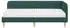 vidaXL Eckbettgestell mit Matratze Dunkelgrün 90 x 200 cm Stoff (3394121)