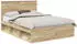 vidaXL Bettrahmen Sonoma 140 x 190 cm Massives Kiefernholz (3411012)