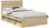 vidaXL Bettrahmen Sonoma 120 x 190 cm Massives Kiefernholz (3409777)