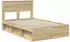 vidaXL Bettrahmen Sonoma 120 x 190 cm Massives Kiefernholz (3409777)