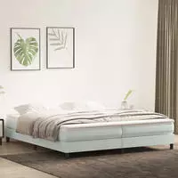vidaXL Boxspringbett ohne Matratze Hellgrau 200x220 cm Samt