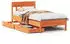 vidaXL Massivholzbett ohne Matratze Wachsbraun 90x190 cm Kiefernholz (3301889)