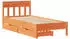vidaXL Massivholzbett ohne Matratze Wachsbraun 90x190 cm Kiefernholz (3301889)