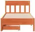 vidaXL Massivholzbett ohne Matratze Wachsbraun 90x190 cm Kiefernholz (3301889)