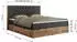 MKS Meble Amore Boxspringbett 180x200 Kunstleder Dunkelgrau, Bettkasten, Eiche-Optik (Amore)