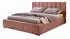 Marpur Nero Polsterbett mit Bettkasten und Lattenrost, 200x200cm, Velourstoff, Rosa (NERO)