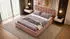 Marpur Nero Polsterbett mit Bettkasten und Lattenrost, 200x200cm, Velourstoff, Rosa (NERO)