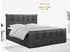 MKS Meble Premium 11 Boxspringbett mit 2 Bettkästen, 140x200cm, H3, Dunkelgrau (PREMIUM 11)