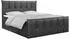 MKS Meble Premium 11 Boxspringbett mit 2 Bettkästen, 140x200cm, H3, Dunkelgrau (PREMIUM 11)