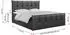 MKS Meble Premium 11 Boxspringbett mit 2 Bettkästen, 140x200cm, H3, Dunkelgrau (PREMIUM 11)