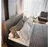 Masseno Pellio Boxspringbett 140x200cm mit Matratze, Topper & Bettkasten, Creme (MONOLITH 04)