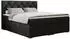 MKS Meble ALDA Boxspringbett 160x200 mit Bettkasten, Matratze & Topper, Kunstleder Schwarz H4