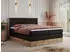 MKS Meble Veneto King Boxspringbett mit Bettkasten, Kunstleder, Schwarz, Eichen-Optik (Veneto King)