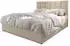 Masseno Meril Boxspringbett 160x200cm mit Matratze, Topper & Bettkasten, Beige (COSMIC 10)