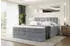 ALTDECOR OTTA King Boxspringbett 200x200cm H3/H4 Matratze Bettkasten, Grau Samt