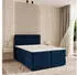 Masseno FELBIO Boxspringbett 140x200cm mit Matratze & Topper, Blau (FELBIO 140X200 CM KRONOS 09)