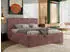 MKS Meble Tiliano Classic Polsterbett mit Bettkasten, Cord, Rosa, 180x200cm