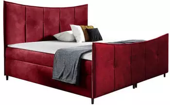 Mirjan24 Boxspringbett Bergamo Lux mit Bettkasten und Topper, 200x200cm
